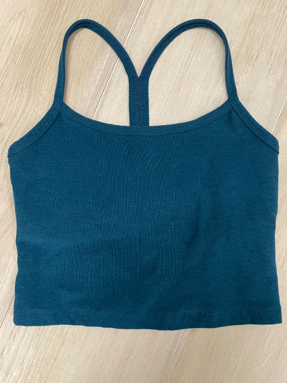Beyond Yoga Slim Racerback Cropped blue/green tank